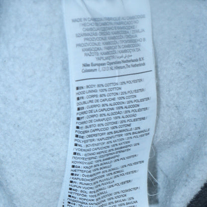 Mens UK Size M Nike Grey Full Zip Hoodie