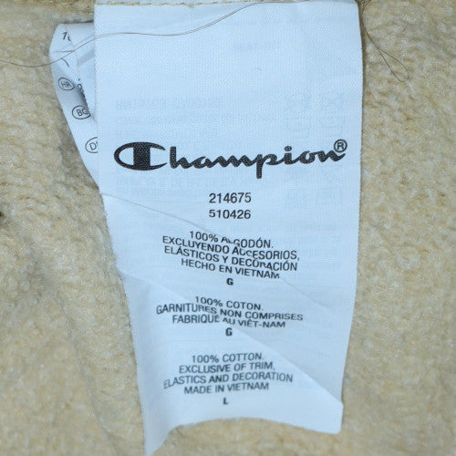 Mens UK Size L Champion Beige Pullover Hoodie