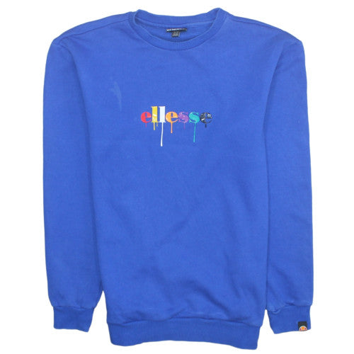 Womens UK Size M ellesse Blue Pullover Sweatshirt