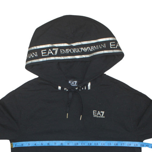 Womens UK Size 12 Emporio Armani Black Pullover Hoodie