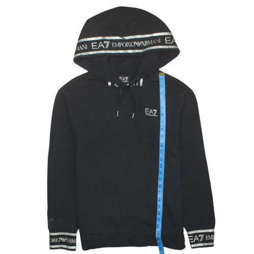 Womens UK Size 12 Emporio Armani Black Pullover Hoodie
