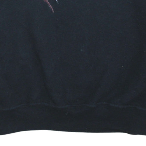 Mens UK Size L Gildan Black Pullover Sweatshirt