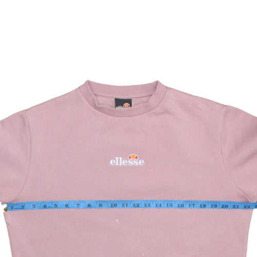 Womens UK Size 12 ellesse Pink Pullover Sweatshirt