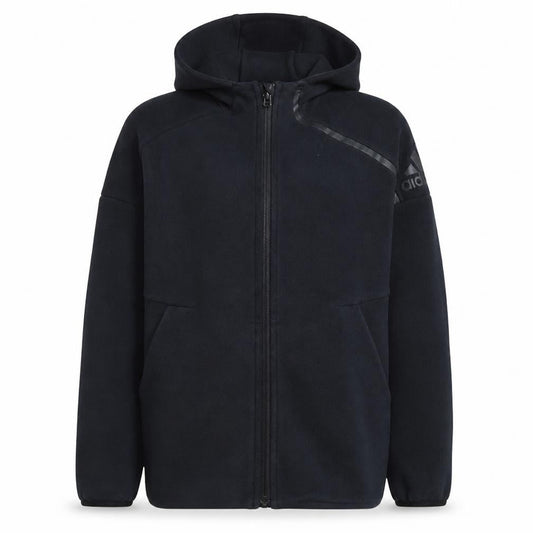 Boys UK Size 11-12 Years adidas Black Full Zip Hoodie