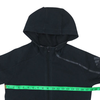 Boys UK Size 11-12 Years adidas Black Full Zip Hoodie