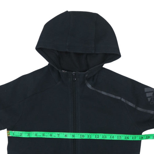 Boys UK Size 11-12 Years adidas Black Full Zip Hoodie