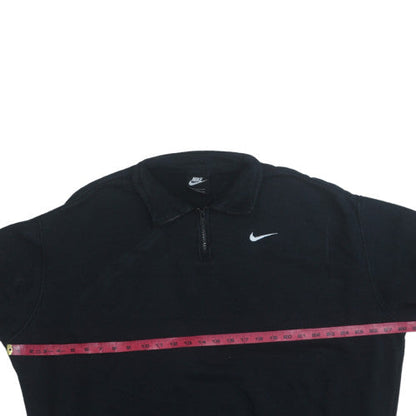Mens UK Size M Nike Black Henley Sweatshirt