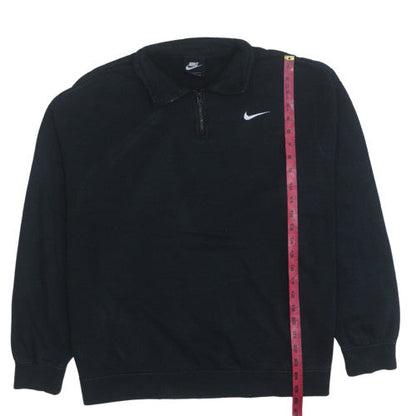 Mens UK Size M Nike Black Henley Sweatshirt