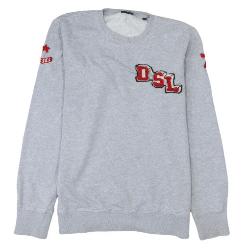 Mens UK Size L Diesel Grey Pullover Sweatshirt
