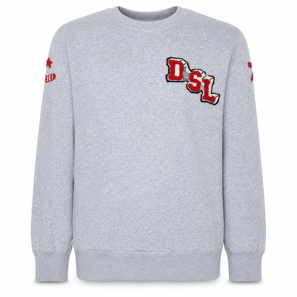 Mens UK Size L Diesel Grey Pullover Sweatshirt