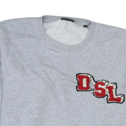 Mens UK Size L Diesel Grey Pullover Sweatshirt