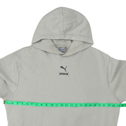 Mens UK Size L PUMA Beige Pullover Hoodie