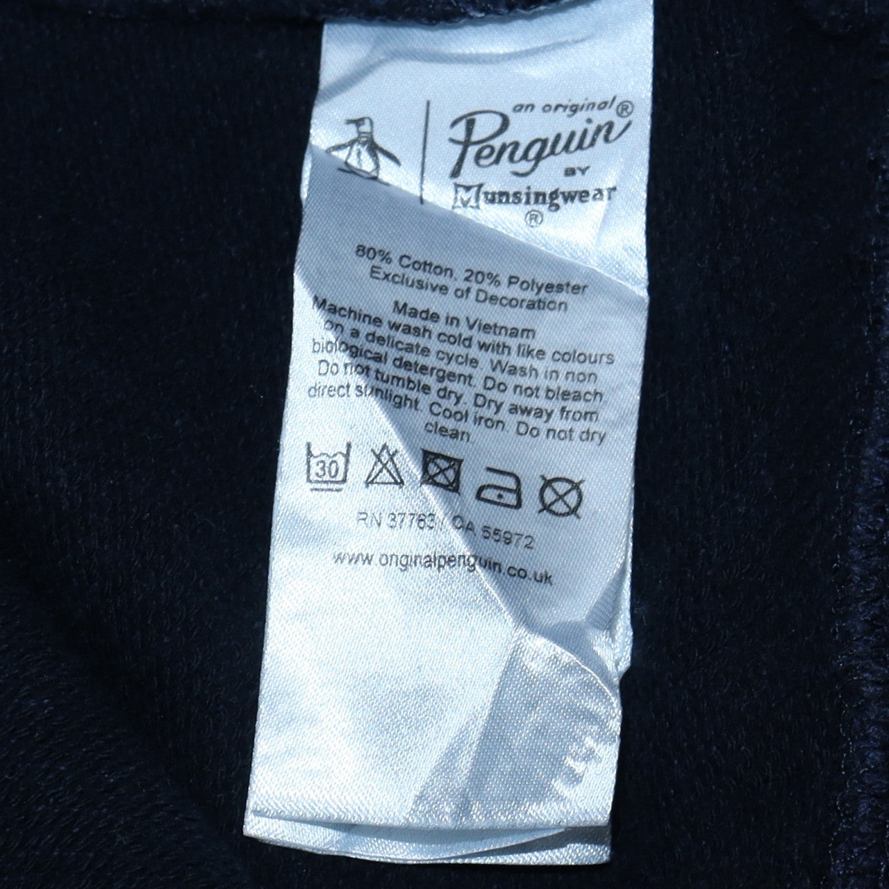 Mens UK Size M Original Penguin Blue Pullover Sweatshirt