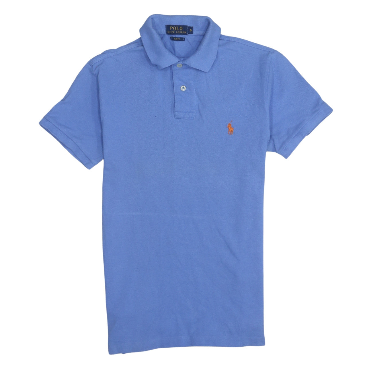 Ralph Lauren Men's Blue Slim Fit Cotton Polo Shirt Size S