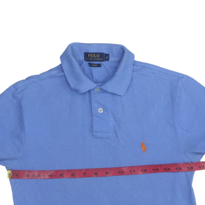 Ralph Lauren Men's Blue Slim Fit Cotton Polo Shirt Size S