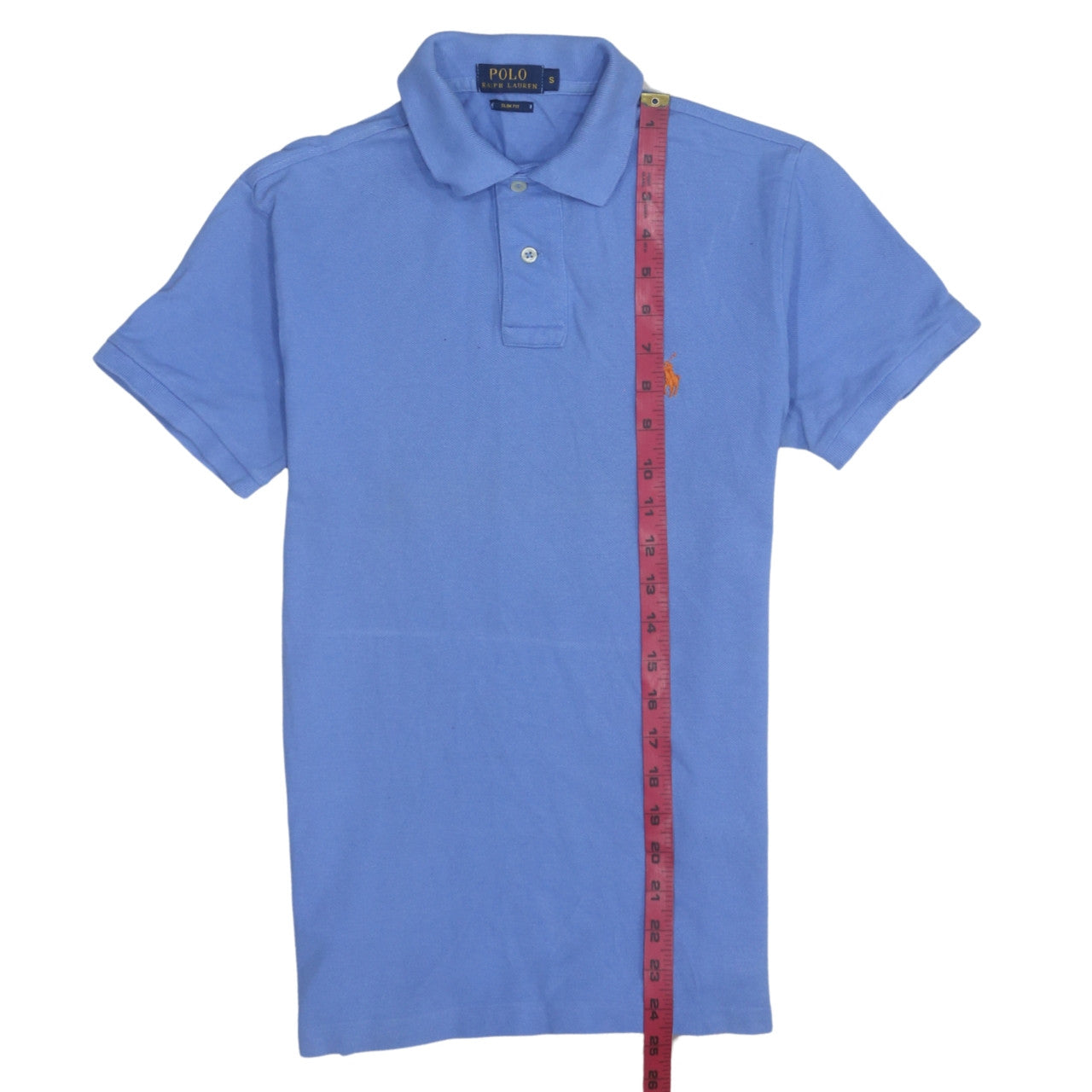 Ralph Lauren Men's Blue Slim Fit Cotton Polo Shirt Size S