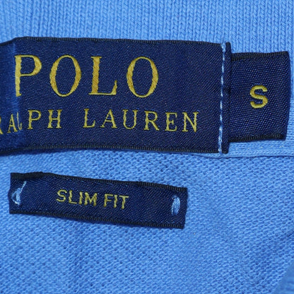 Ralph Lauren Men's Blue Slim Fit Cotton Polo Shirt Size S