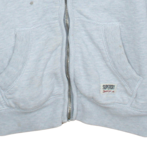 Womens UK Size S Superdry Grey Full Zip Hoodie