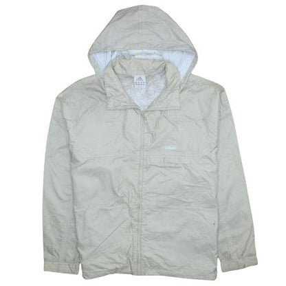 Mens UK Size L adidas Beige Windbreaker Coat