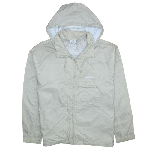 Mens UK Size L adidas Beige Windbreaker Coat