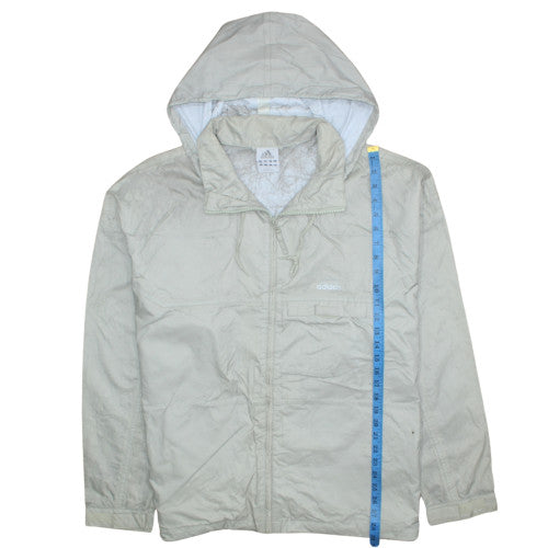 Mens UK Size L adidas Beige Windbreaker Coat