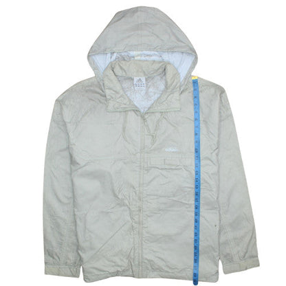 Mens UK Size L adidas Beige Windbreaker Coat