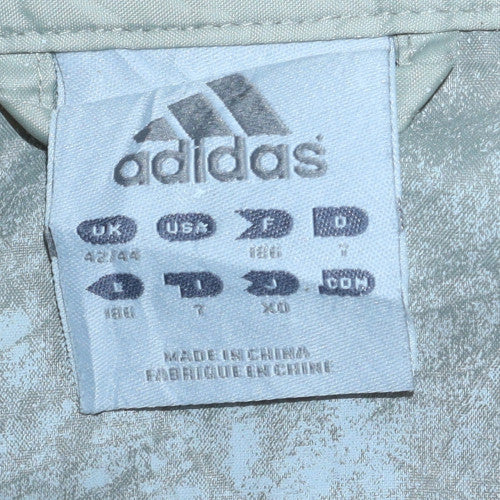 Mens UK Size L adidas Beige Windbreaker Coat