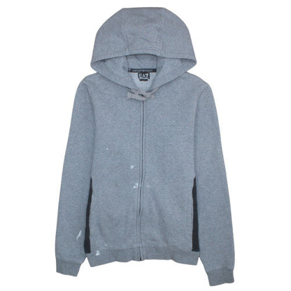 Mens UK Size S Emporio Armani Ea7 Grey Full Zip Hoodie