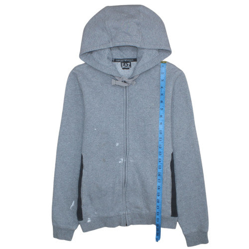 Mens UK Size S Emporio Armani Ea7 Grey Full Zip Hoodie