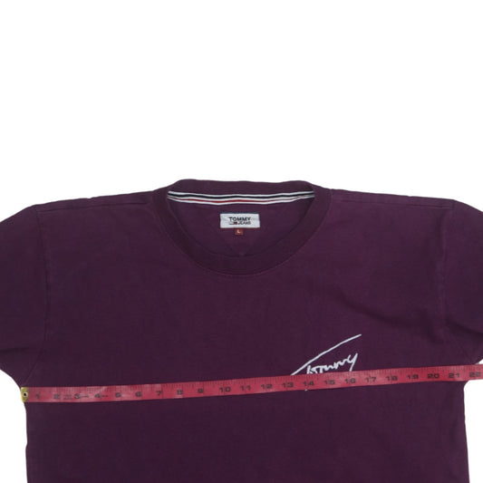 Mens UK Size L Tommy Jeans Purple  T-Shirt