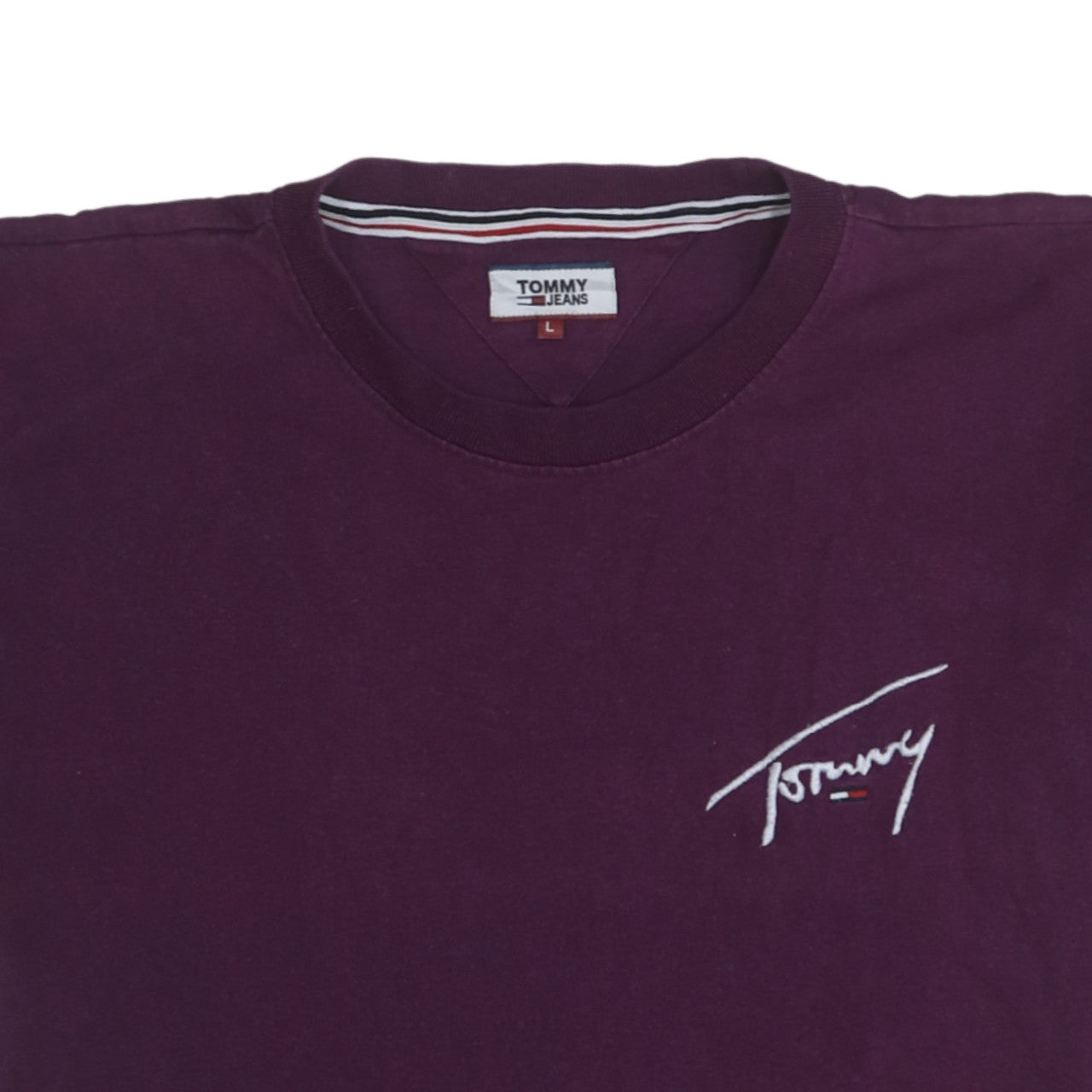 Mens UK Size L Tommy Jeans Purple  T-Shirt