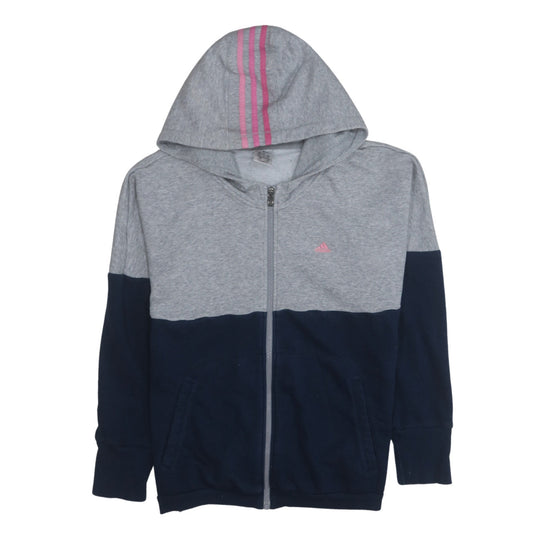 Womens UK Size 14 adidas Grey Full Zip Hoodie