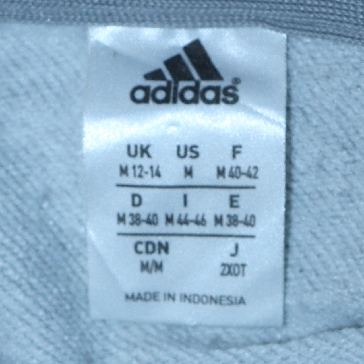 Womens UK Size 14 adidas Grey Full Zip Hoodie