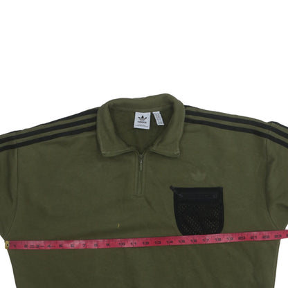 Womens UK Size 10 adidas Green Pullover Sweatshirt