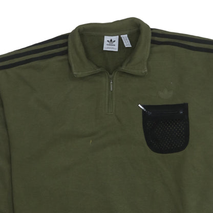 Womens UK Size 10 adidas Green Pullover Sweatshirt