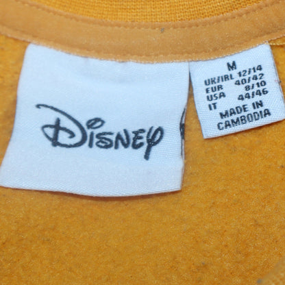 Womens UK Size 12/14 Disney Yellow Pullover Sweatshirt