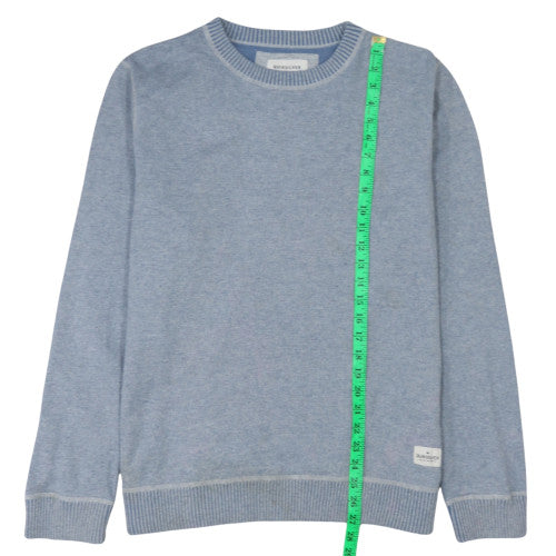 Mens UK Size L Quiksilver Blue Pullover Jumper
