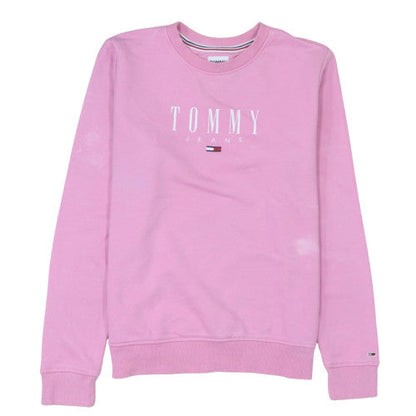 Womens UK Size S Tommy Jeans Pink Pullover Sweatshirt