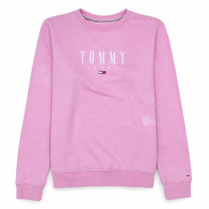 Womens UK Size S Tommy Jeans Pink Pullover Sweatshirt