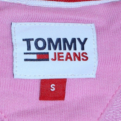 Womens UK Size S Tommy Jeans Pink Pullover Sweatshirt