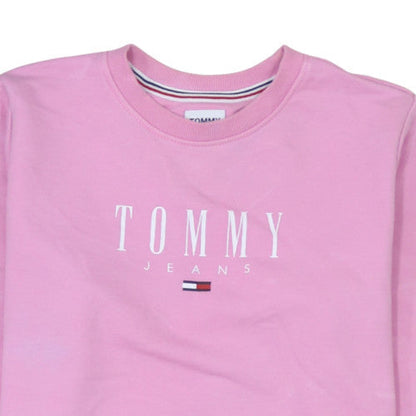 Womens UK Size S Tommy Jeans Pink Pullover Sweatshirt