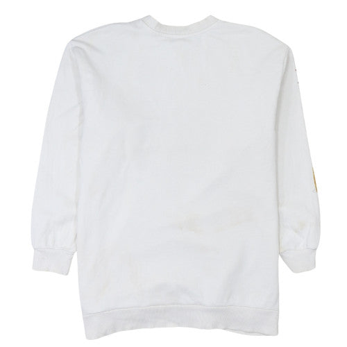 Womens UK Size XS Bershka White Pullover Sweatshirt