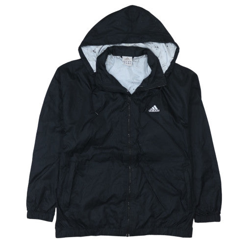 Mens UK Size L adidas Black Windbreaker Coat