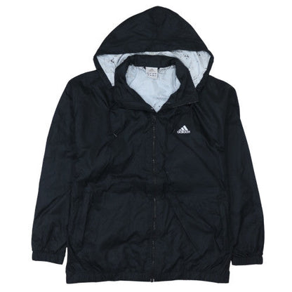 Mens UK Size L adidas Black Windbreaker Coat