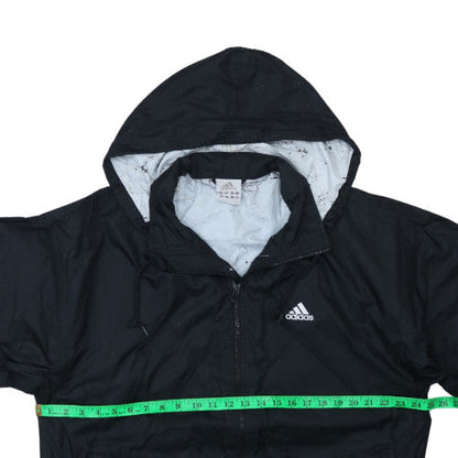 Mens UK Size L adidas Black Windbreaker Coat