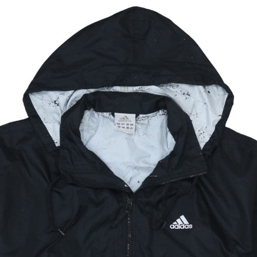 Mens UK Size L adidas Black Windbreaker Coat