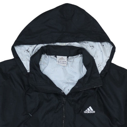 Mens UK Size L adidas Black Windbreaker Coat