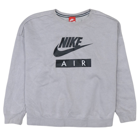 Womens UK Size L Nike Grey Pullover Sweatshirt