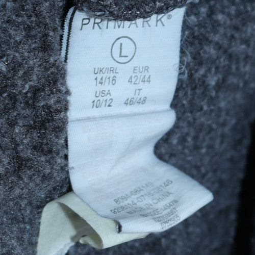 Womens UK Size L Primark Grey Pullover Sweatshirt