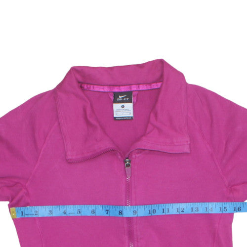 Womens UK Size S Nike Pink Full Zip Sweatshirt